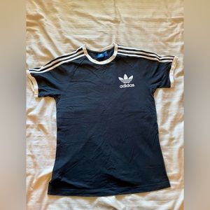 Adidas Black&White striped shirt - Mens M